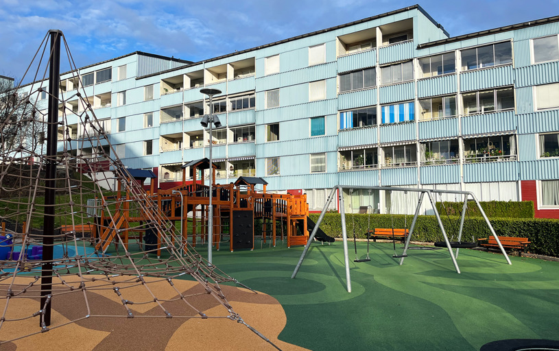 Lekplats Större Barn Bostadsområde Blå Staden Hisings Backa 5 Case Image